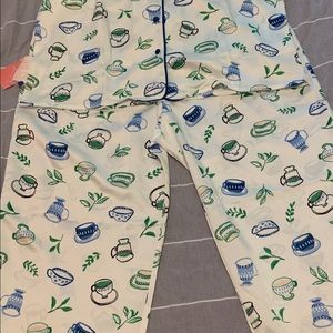 NWT Kate Spade Pajamas, Nobel Print, Size L